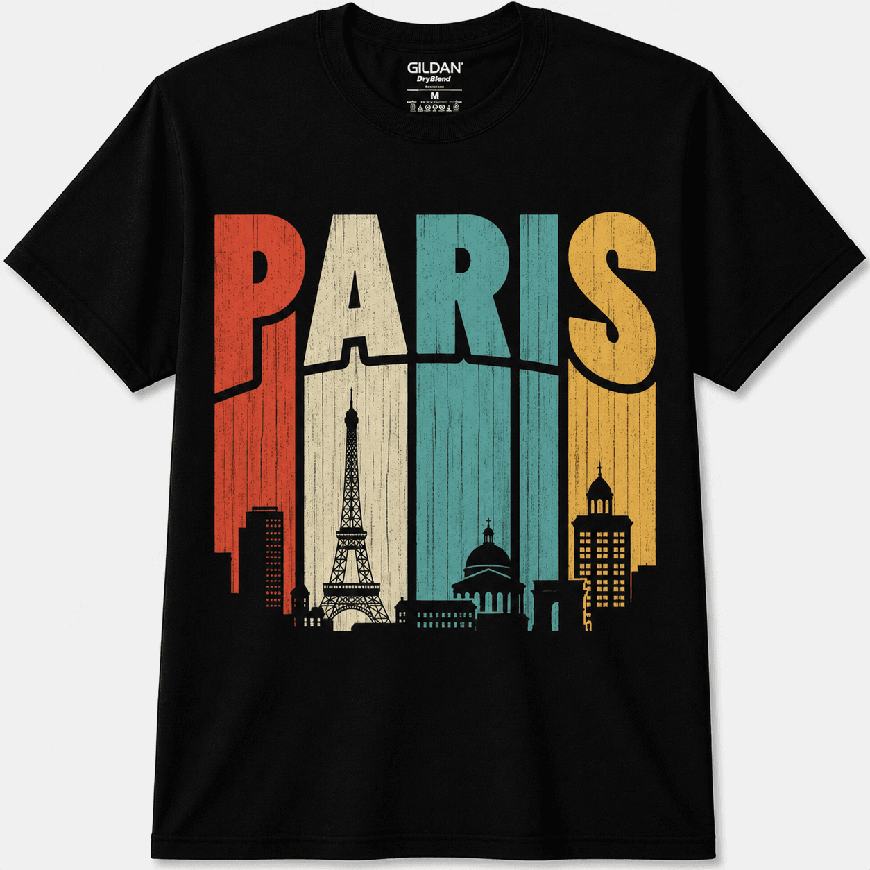 Paris Retro Skyline Graphic Tee