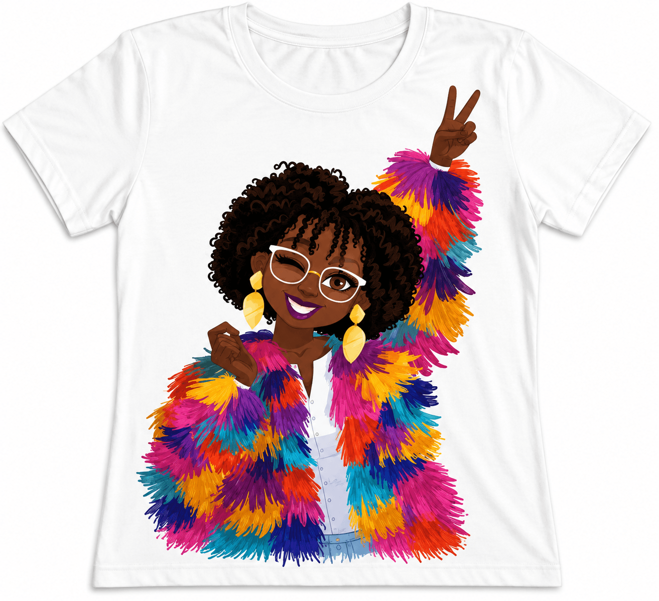Rainbow Fur Vibes Graphic Tee