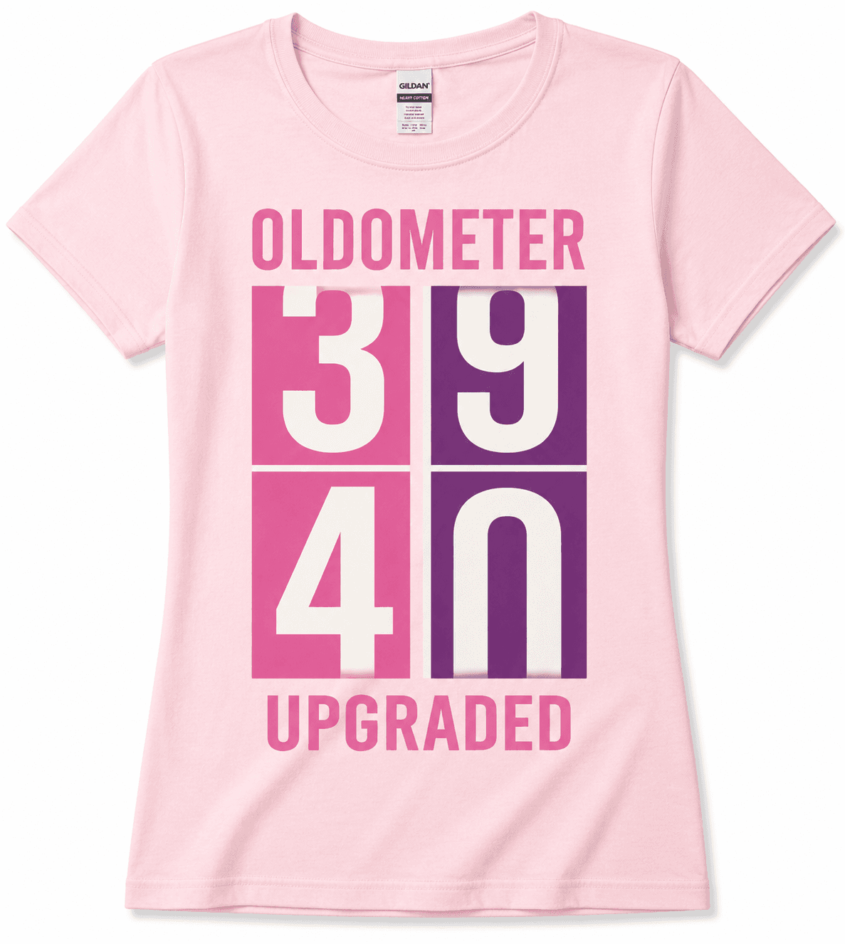 Oldometer 40 Upgraded Pink Tee