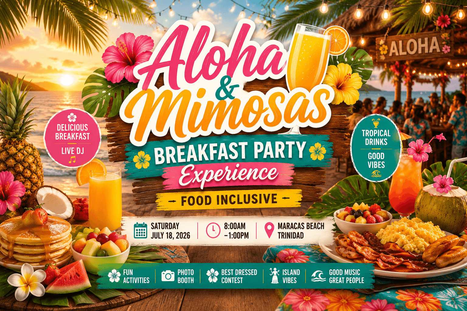 Aloha & Mimosas Breakfast Party Experience