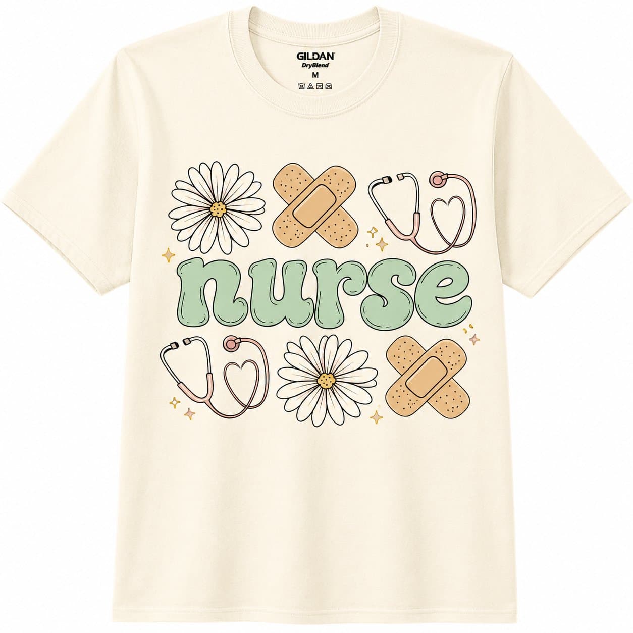 Pastel Nurse Graphic T-Shirt