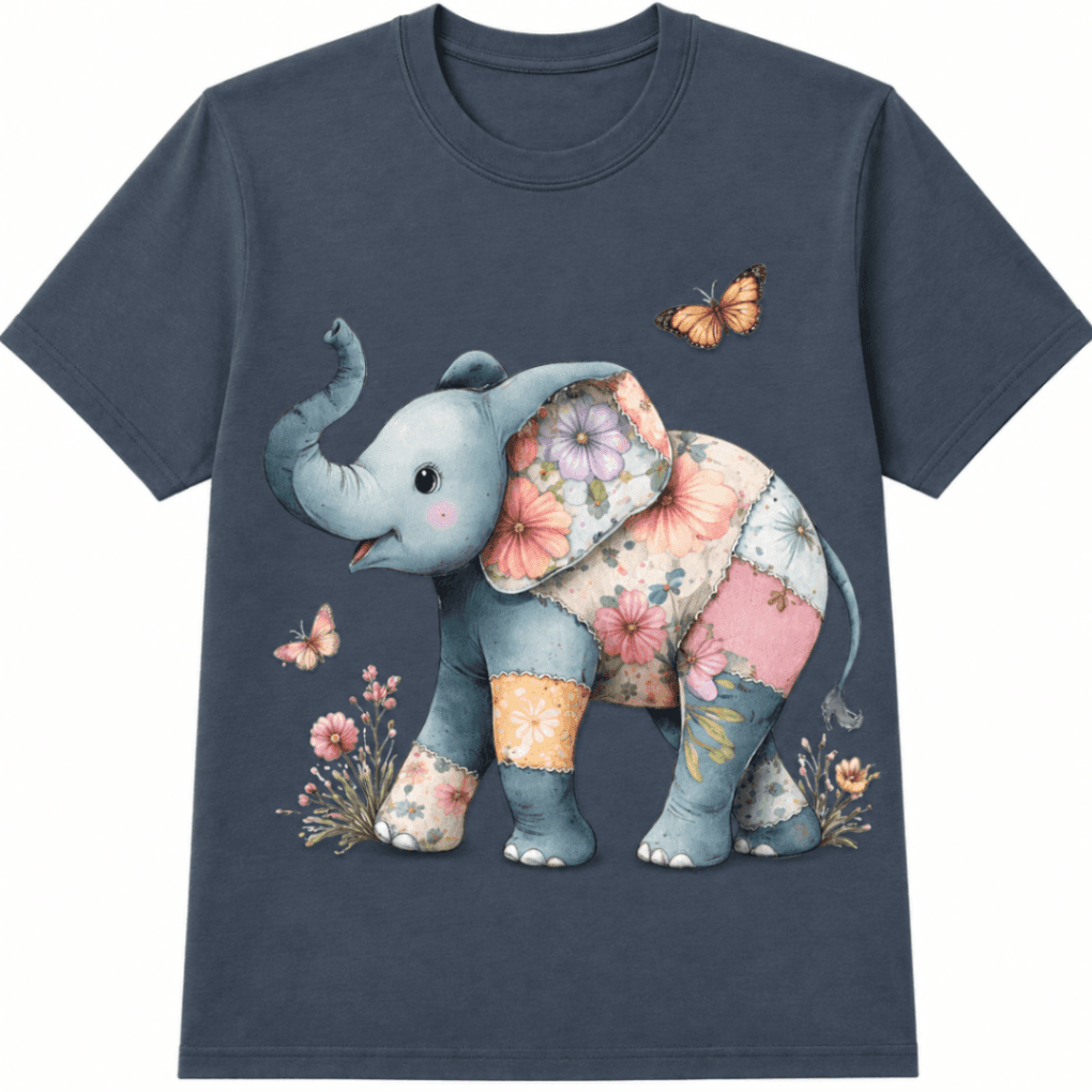 Quilted Elephant Garden T-Shirt