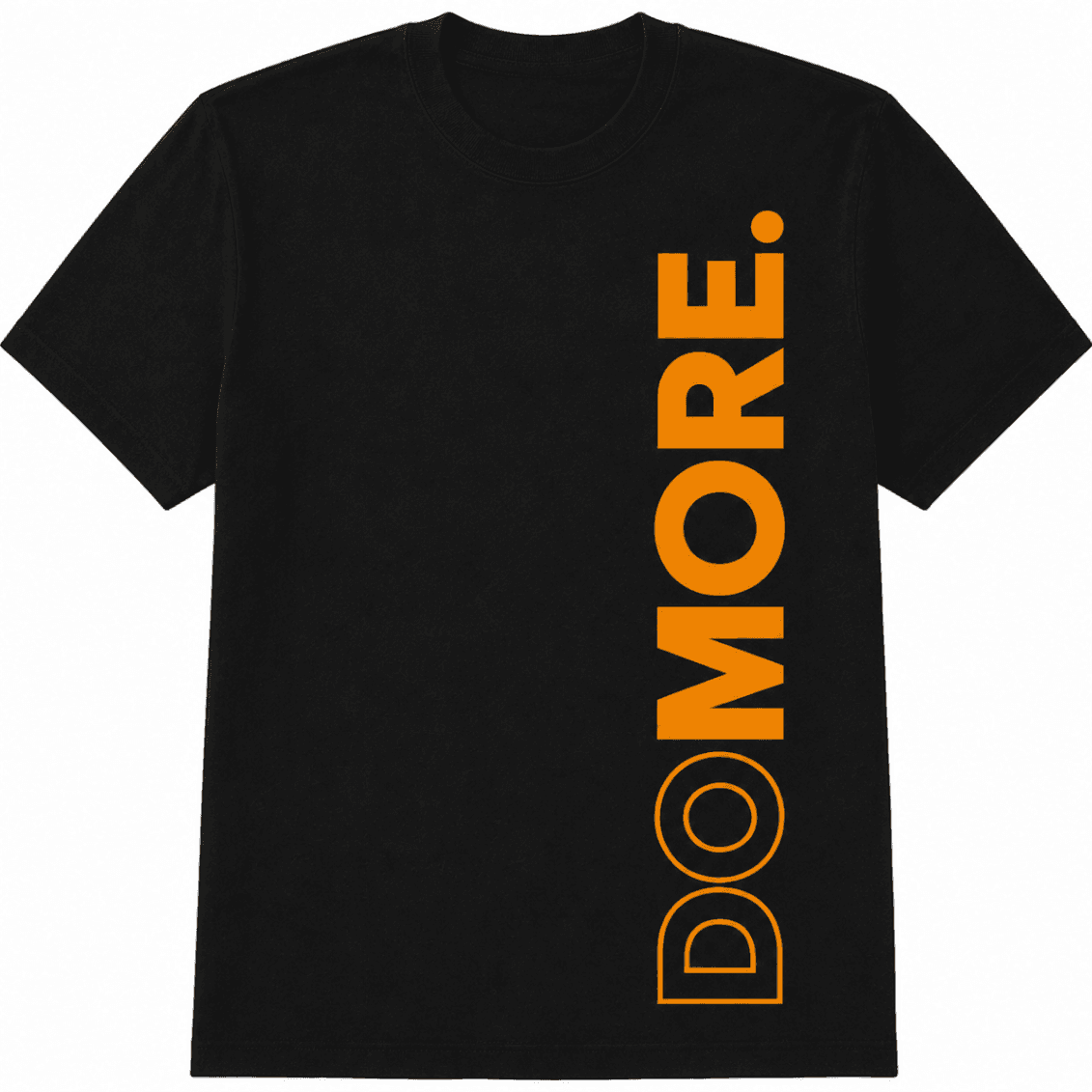 Black Vertical Orange Do More T-Shirt