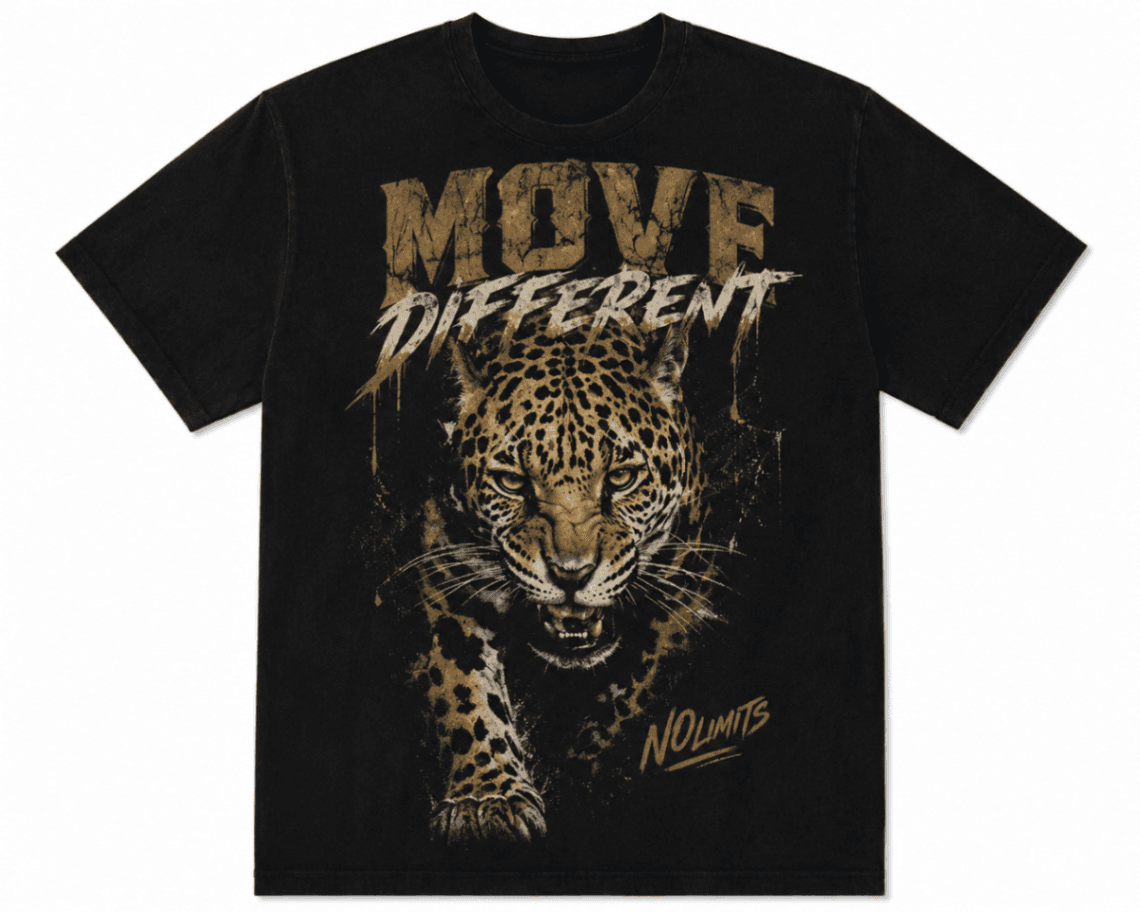 Leopard Streetwear Graphic T-Shirt