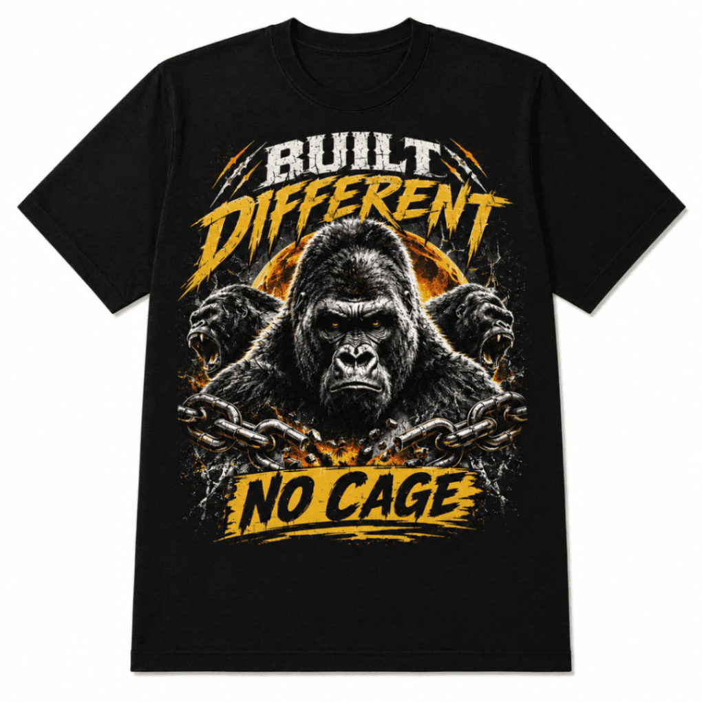 Gorilla Built Different T-Shirt